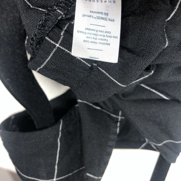 Marine Layer Jumpsuit Womens Size Small Black Eloise Belted Windowpane Crop New - Picture 9 of 12